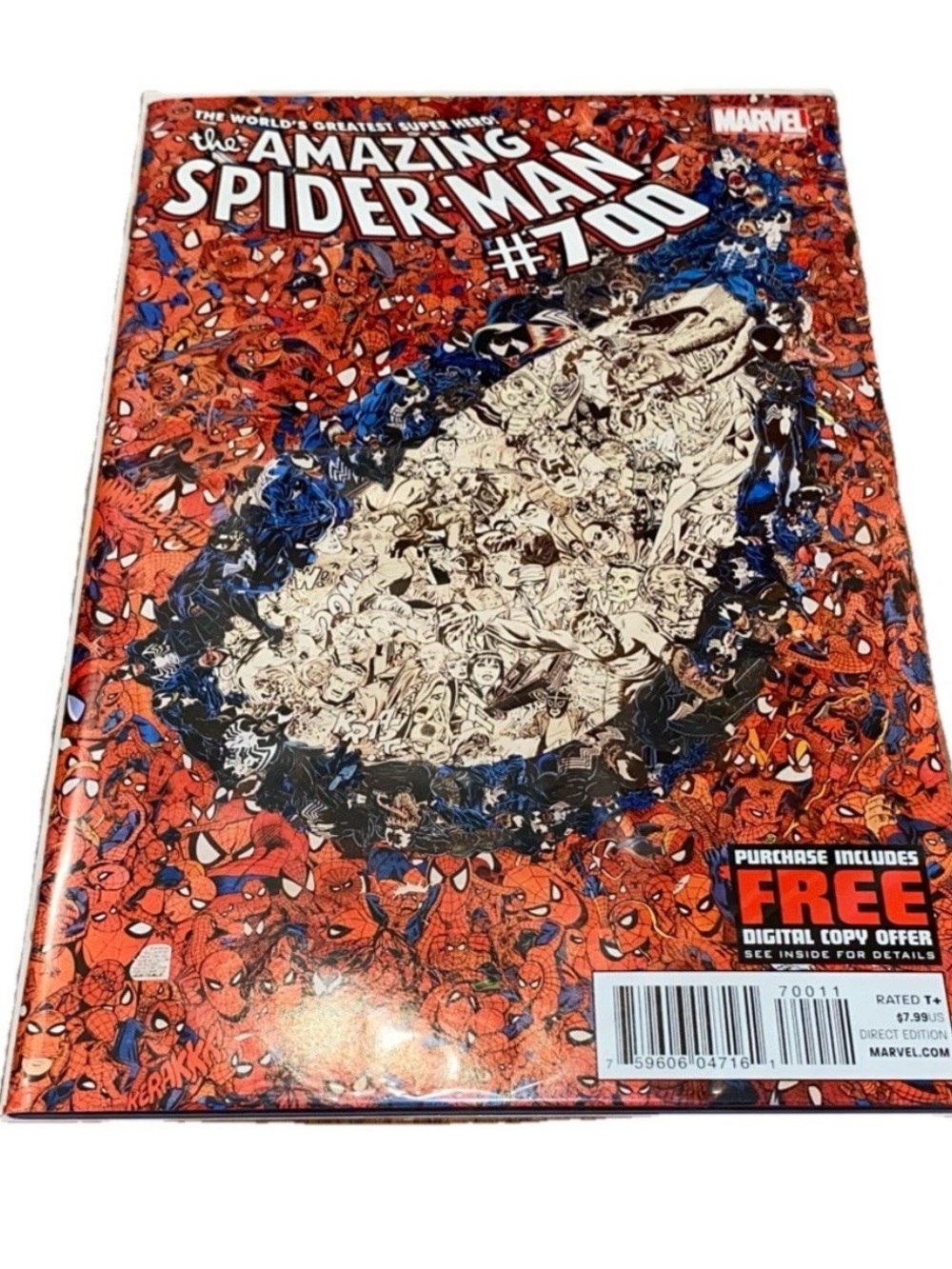 Marvel The Amazing Spider-Man #700 Comic Cover - Red, Blue, Silver